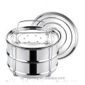 Instants pot 2-stackable insert steamer with knob and holes lids